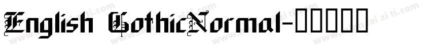 English GothicNormal字体转换